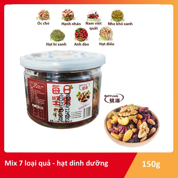 Mix 7 loại hạt dinh dưỡng Đài Loan hũ 150g