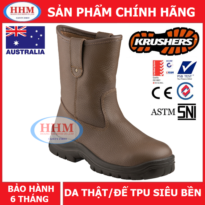Ủng da bảo hộ cao cấp Krusher Texas - King's Úc