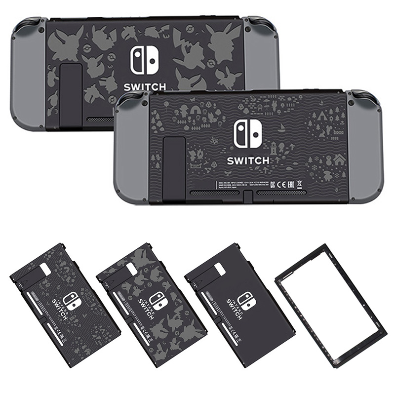 【big-discount】 Black Rear Back Cover Replacement Housing Case Bottom for Nintendo Switch Backplate with Frame