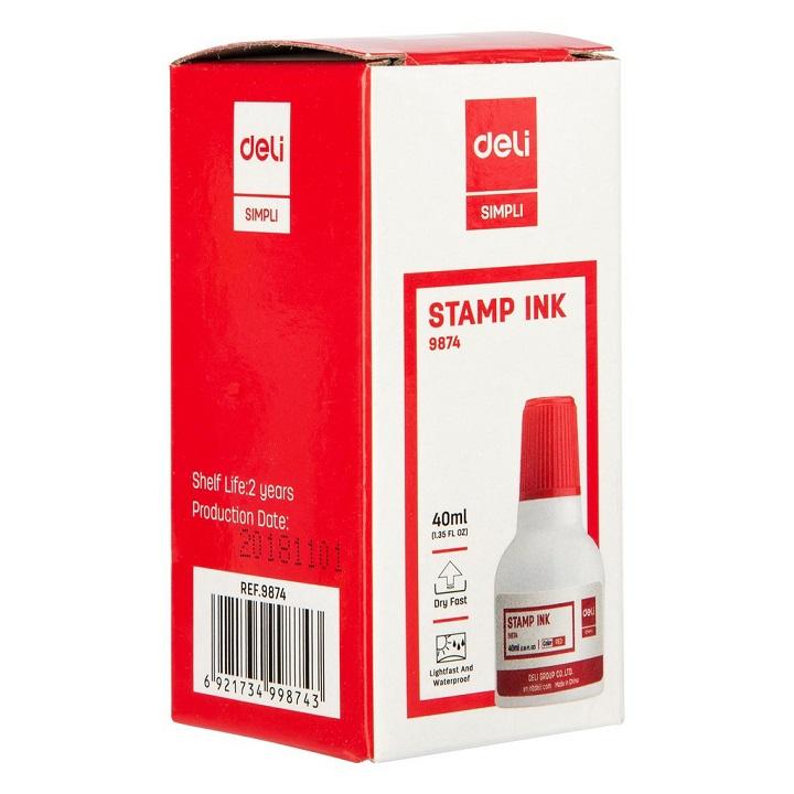 Mực con dấu Deli 9874 - 40ml