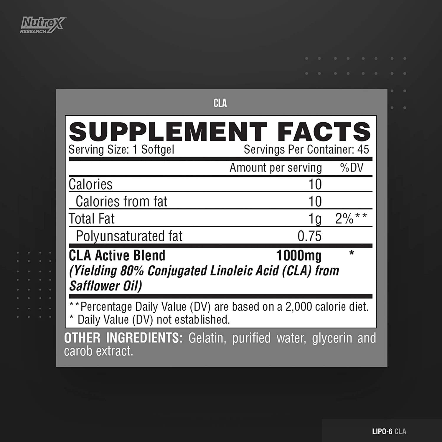 LIPO 6 CLA NUTREX 45 VIÊN ĐỐT MỠ GIẢM CÂN AN TOÀN