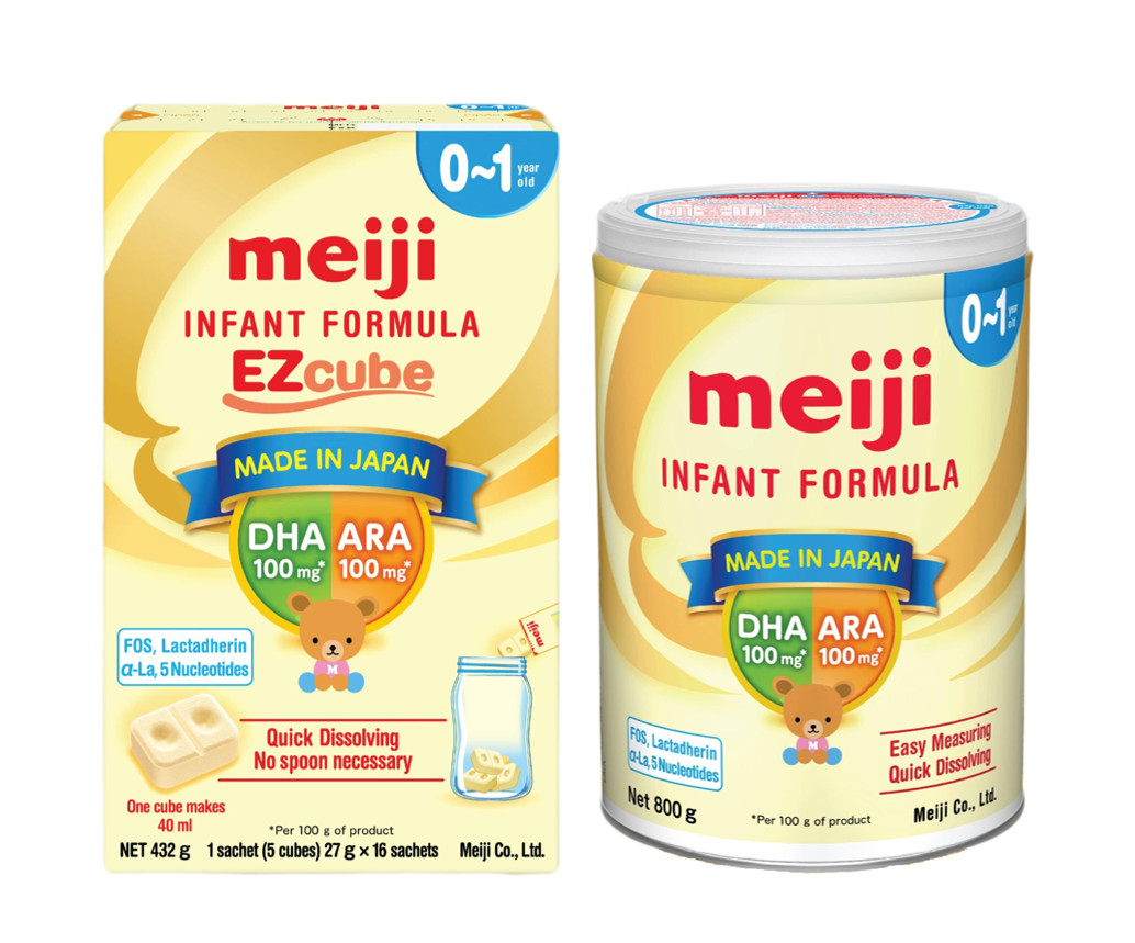 Combo Sữa dạng thanh Meiji Infant Formula EZcube 432g và Sữa dạng bột