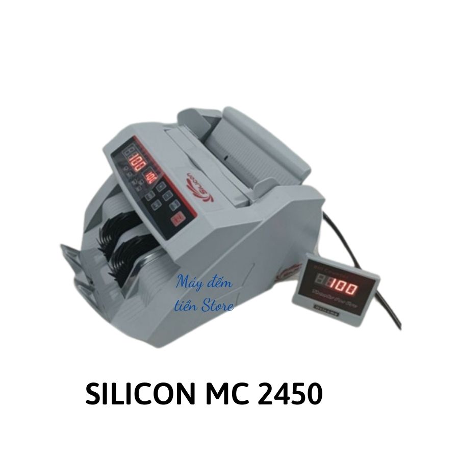 Máy đếm tiền công nghệ Mỹ SILICON MC 2450, nhỏ gọn, tiện ích, siêu bền, bảo hành 18 tháng