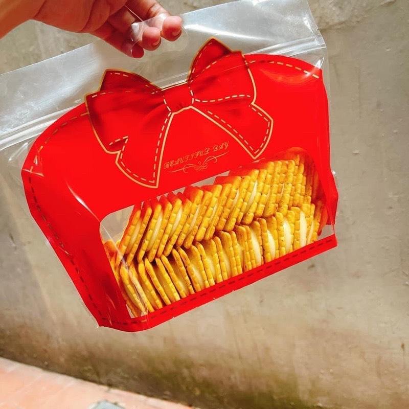 Túi Zip Nơ Đỏ(10 túi)