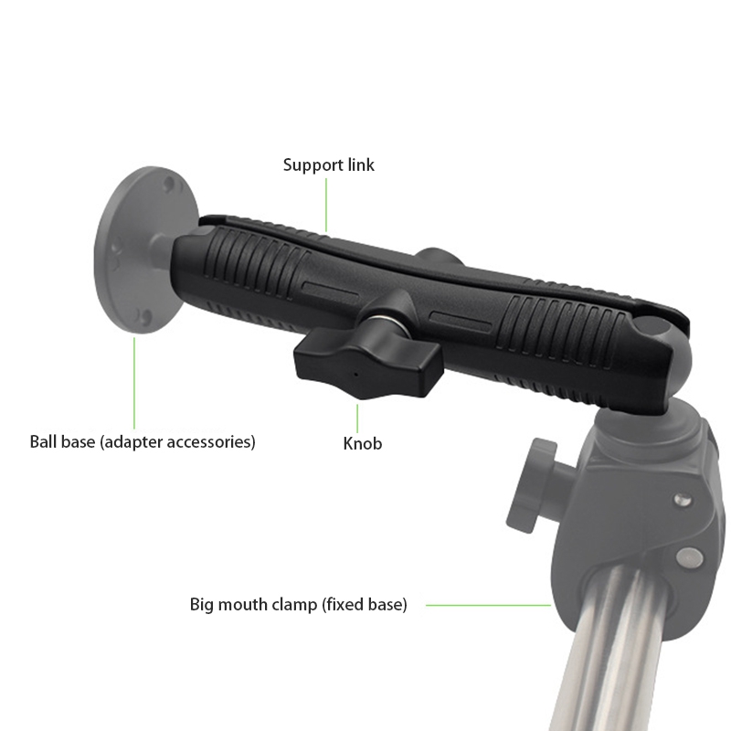 Arm Double Socket Arm for RAM with 1 Inch Ball Base Mount Motorcycle Camera Extension Arm