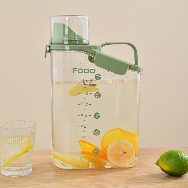 YONUO Cold Water Pot Summer Household Refrigerator Cold Water Bucket Lemon Fruit Tea Cold Soaking Pot for Freshness Preservation Large Capacity Cold Water Pot with Handle