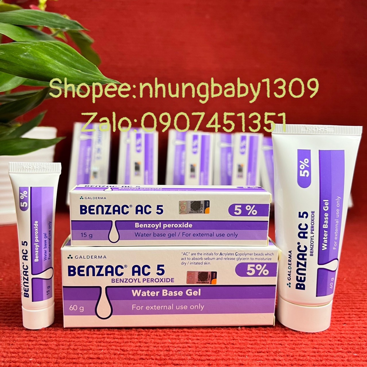 KEM loại bỏ mụn MỤN THÂM BENZAC AC 5% (60g)
