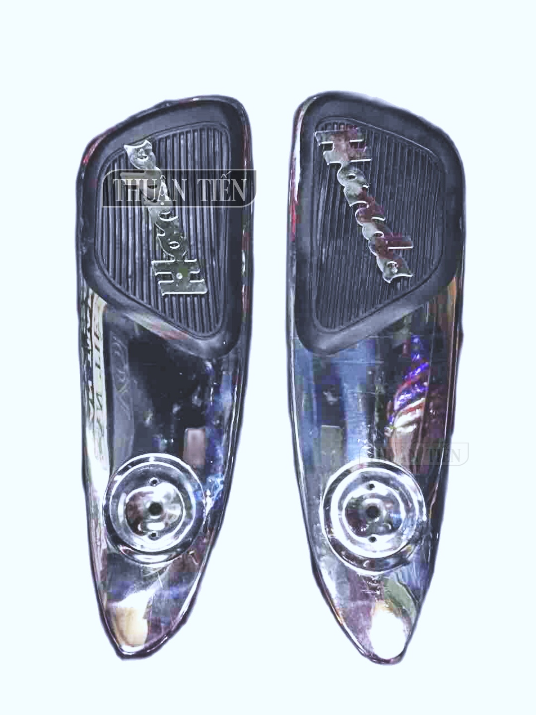 ỐP THÙNG XĂNG 67 INOX HÀNG CHUẨN, KÈM CAO SU VÀ CHỮ HONDA INOX