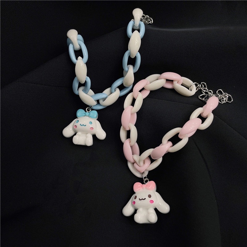 2 Vòng Tay Đôi Màu Hồng Và Xanh Dương Thời Trang Hoạt Hình Đáng Yêu Sanrio Phong Cách Nhật Bản Cái/bộ Cho Nam Nữ