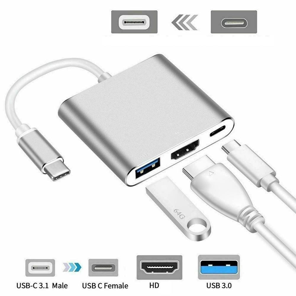 USB Type-C đến USB-C 4K HDMI, VGA USB 3.0, Trinp top, 4K HD