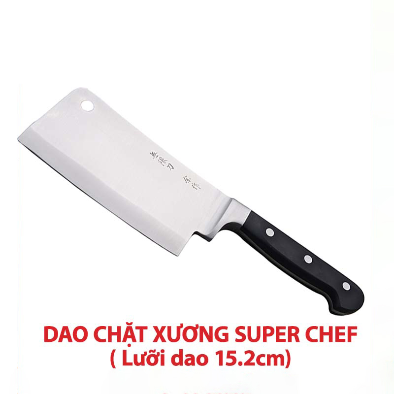 Bộ 3 Dao bếp Nhật Bản lưỡi thép (Dao chặt xương, dao Nakiri  và dao Petty) GAF
