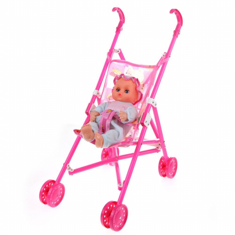 ตุ๊กตารถเข็นเด็กรถเข็นเด็ก Pram ของเล่นพับได้ตุ๊กตา Pram ตุ๊กตาเด็ก