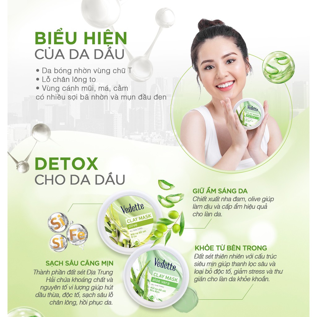 Mặt nạ đất sét Vedette Bùn Non (Cocoa) 145g MNDS-BN-HH0145