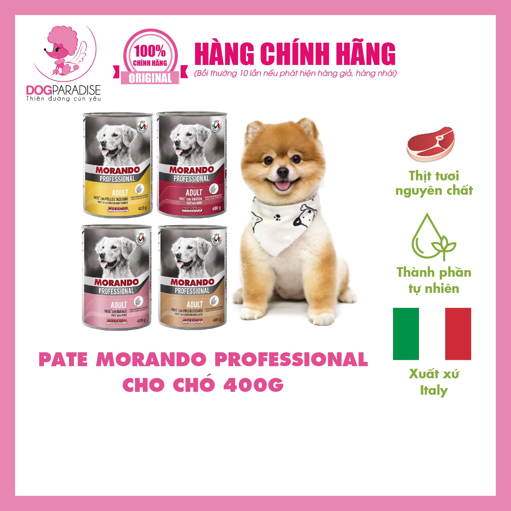 Pate Morando cho chó có 4 vị - Dog Paradise thumbnail