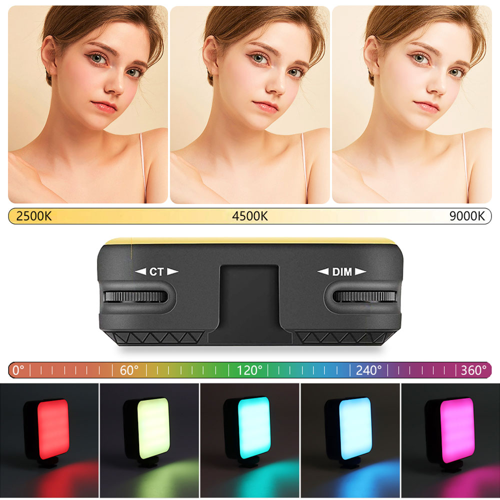 49 led selfie shutter rechargeable light 3 lighting modes mobile phone portable mini fill light for iPhone mobile phone laptop Snowfish