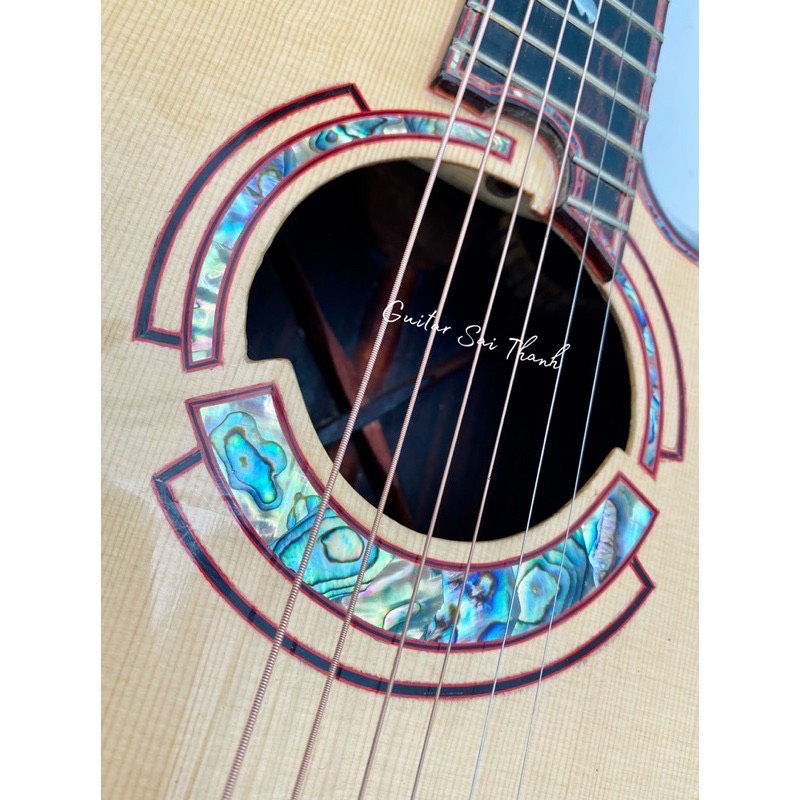 Đàn guitar custom cẩm ấn khảm xà cừ có lắp EQ ACF-5