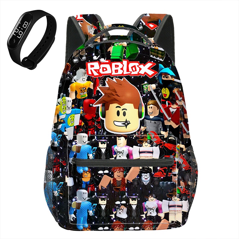 Balo roblox anime balo nữ đi học ba lô đi học in hoạ tiết hoạt hình roblox dành cho trẻ em