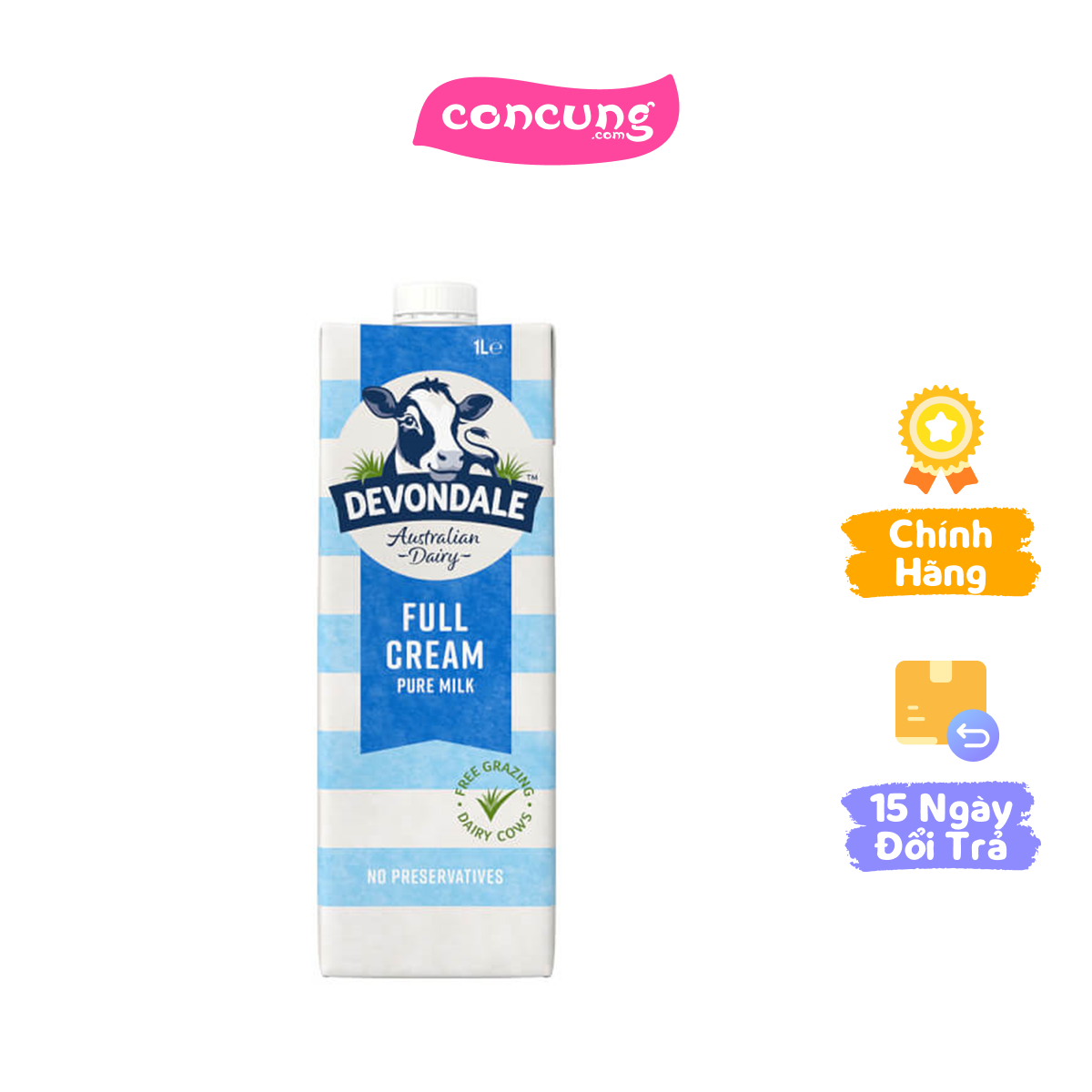 Sữa tươi nguyên chất tiệt trùng devondale milk 1l