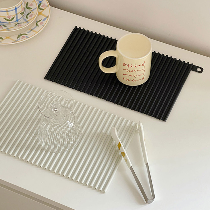 Silicone khô thảm cống Mat Bộ đồ ăn nhà bếp Khay Ráo Nước worktop placemat cho Lót đĩa bàn ăn phụ kiện nhà bếp