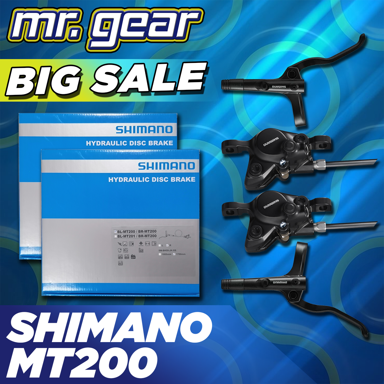 Shimano MT200 Hydraulic Disc Brake Set Box included (Front & Rear Set