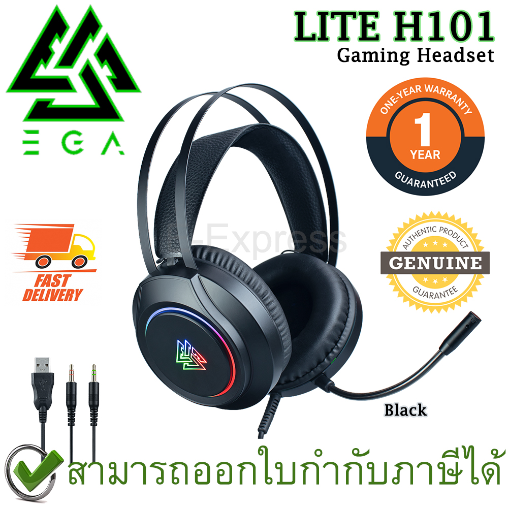 EGA LITE H101 Gaming Headset LED Lighting 7.1 VIRTUAL Jack 3.5mm 2หัว ...