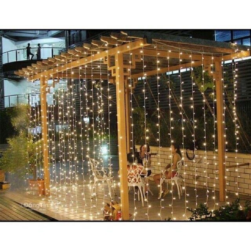 Đèn Mành Trang Trí 3m Thả Ngang 3M, Đèn Led Thả Thác Rủ .