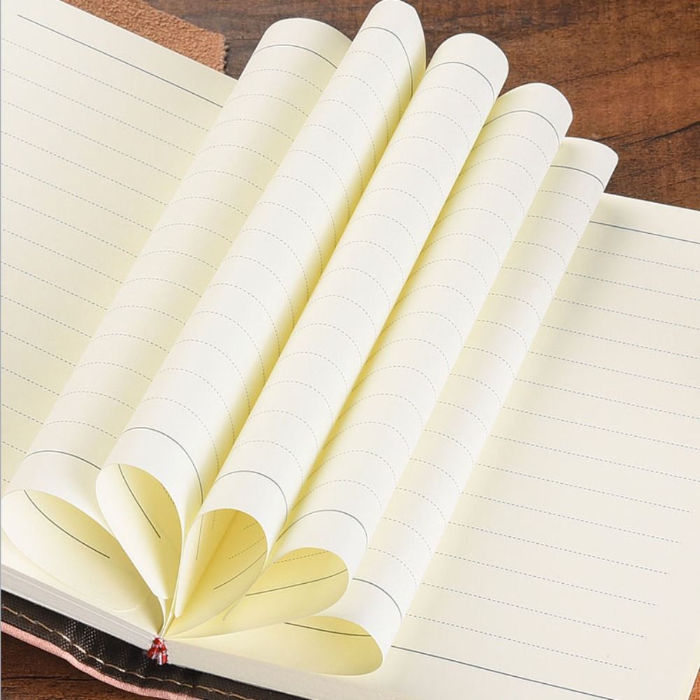 Exquisite Line A7 Notebook with Lock 200 Pages Horizontal Line PU ...