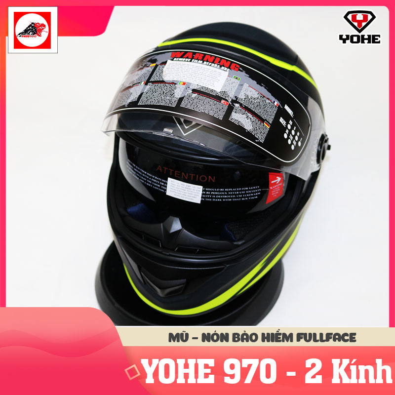 Mũ, nón bảo hiểm fullface Yohe 970 - 2 Kính