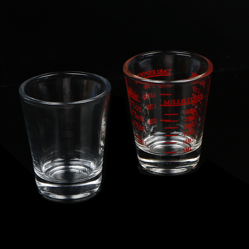 1Pc 30 ML Glass Measuring Cup With Scale Shot Glass Liquid Glass Ounce Cup. 