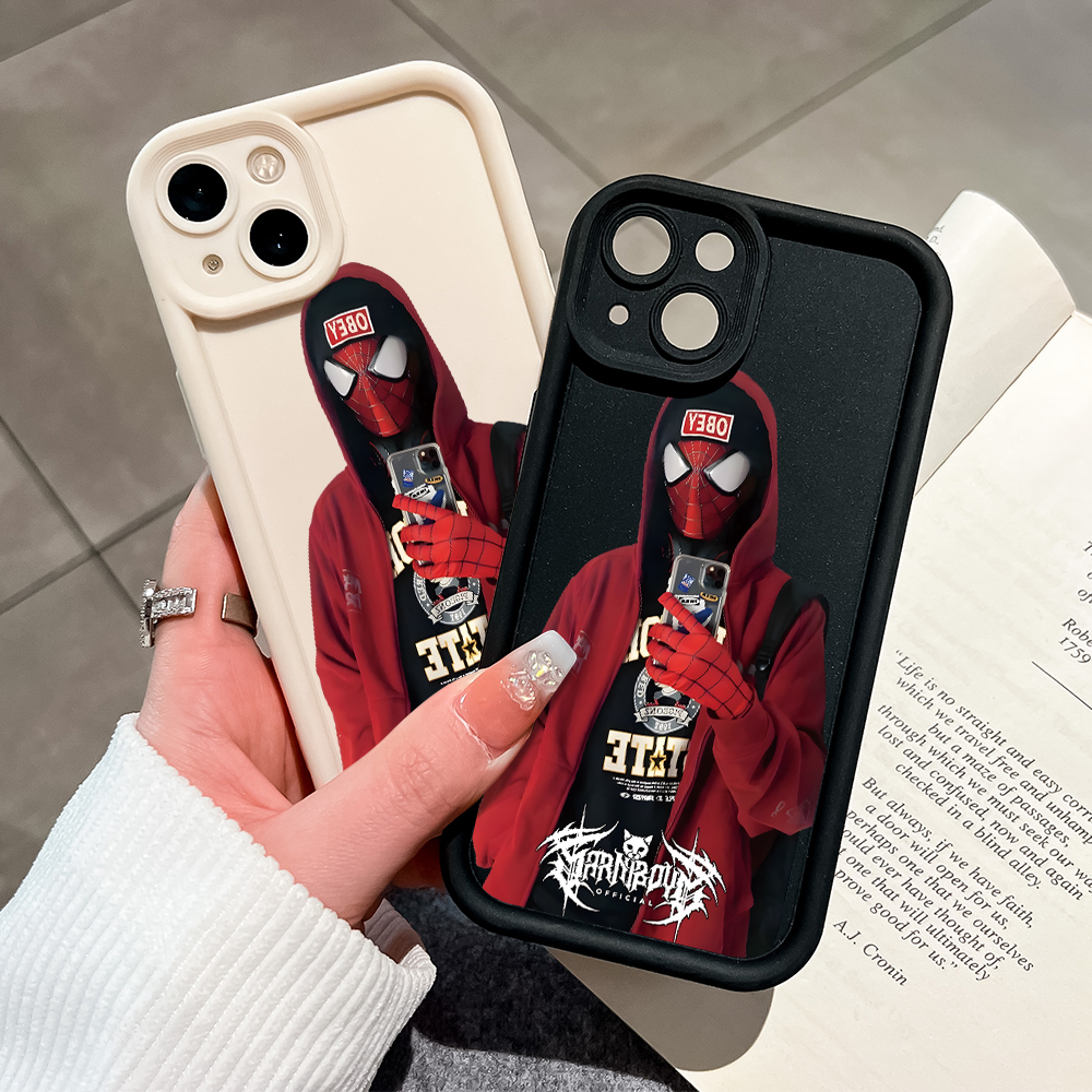 Hotinga for Infinix Note 50 4G Note 50 Pro 4G Back Cover Trendy Spider Man Pattern Case Ladder Soft Rubber Mobile Phone Cover. 