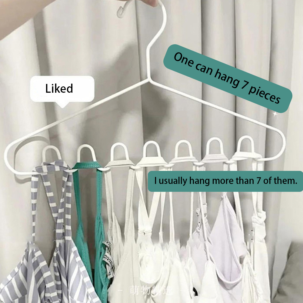 Bathtool Wave Multi-mouth Drying Rack Support Hanger Multi-functional Plastic Hanger Drying Rack Storage Hanger 0101