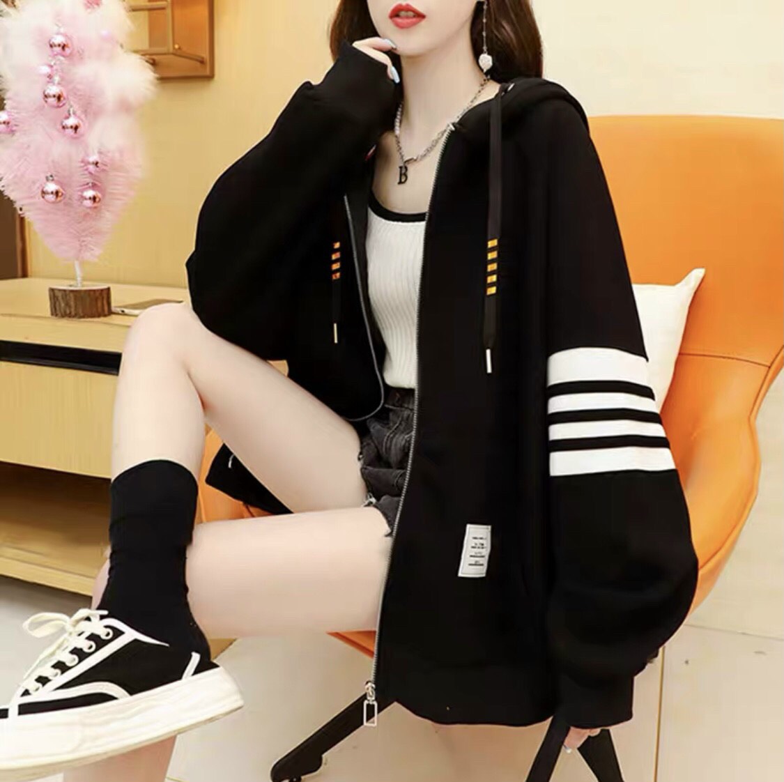 Áo khoác nỉ nữ ngoại form to y hình siêu đẹp thời trang HÀN QUỐC CỰC HOT CHO CHỊ EM DOREMON STORE
