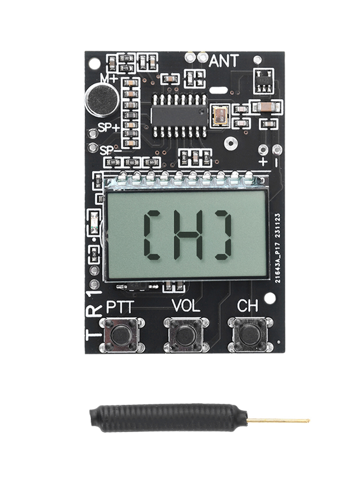 Focusai FM Bộ đàm Bảng Mạch Thu Phát tất cả-trong-một mô-đun bộ phát sóng FM mô-đun bộ thu 7 tần số 27-480Mhz DC3.3-6V