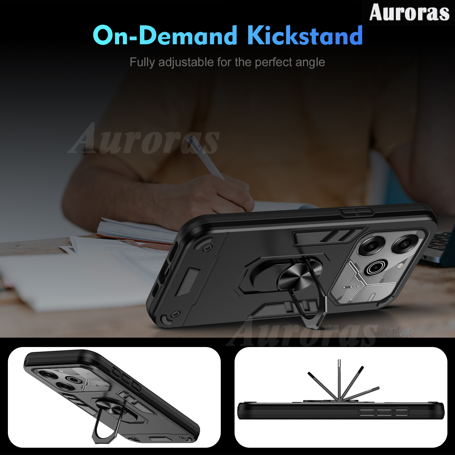 Phone cover For Tecno Pova 6 Pro case Shockproof Armor Stand with Holder Car adsorb Ring case shell For Tecno Pova 6Pro Cases Housing.