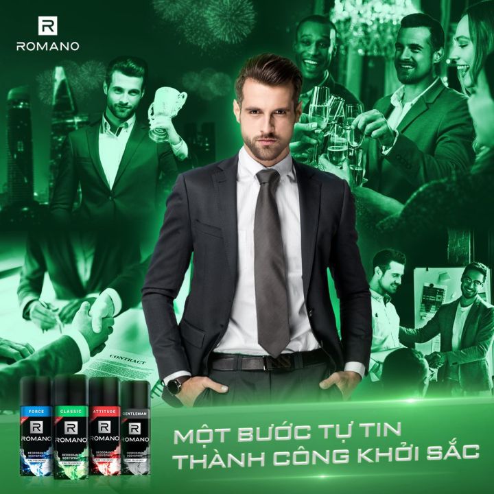 [Try & Buy] Xịt khử mùi toàn thân Romano 150ml (giao mùi ngẫu nhiên)
