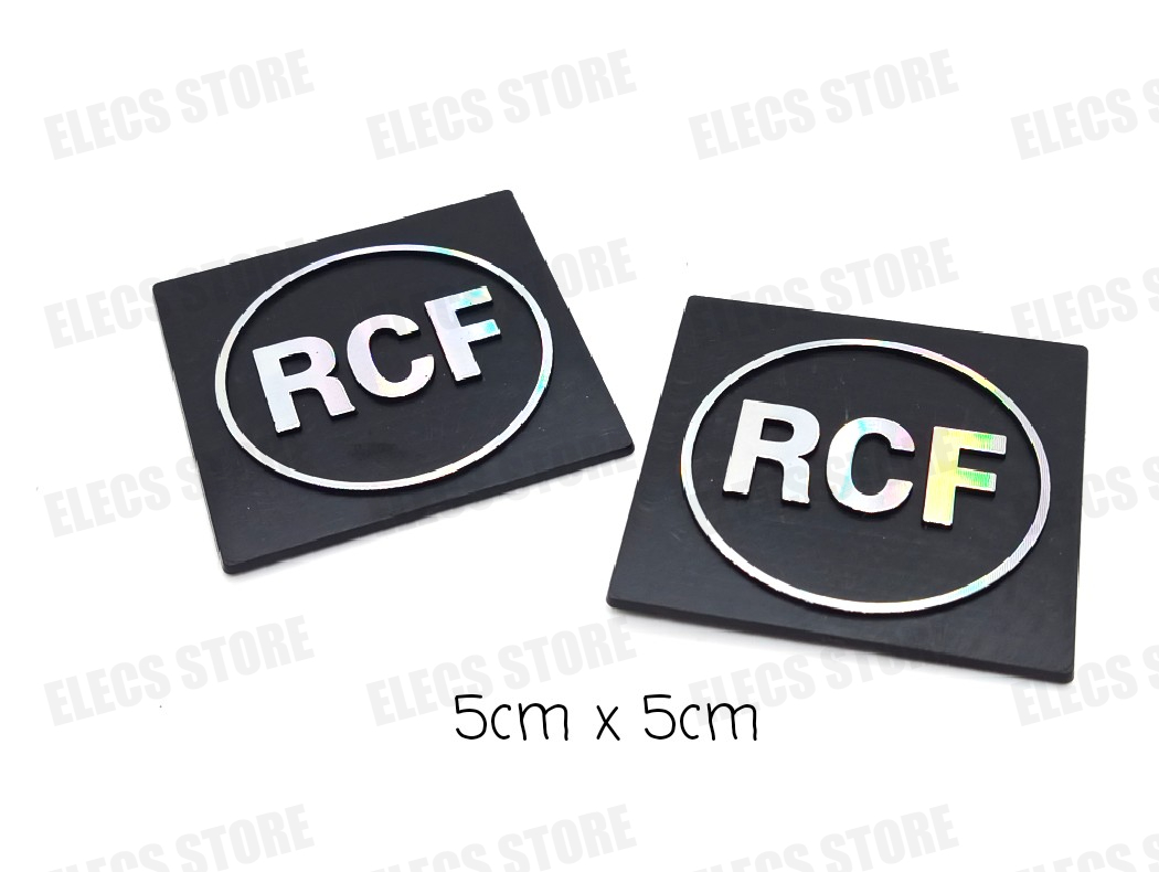 Bộ 2 Tem Loa, Nhãn Mác Dán Thùng Loa, Thùng Sub RCF (Bạc)