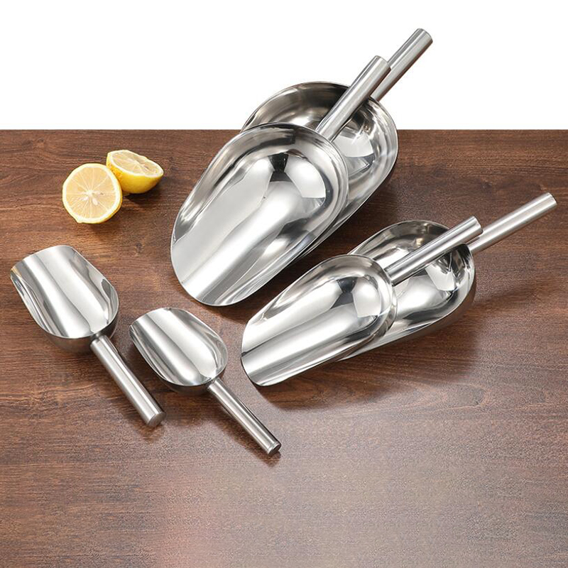 Stainless Steel Sweet Candy Ice Scraper Buffet Bar Food Measuring Scoop Shovel. 