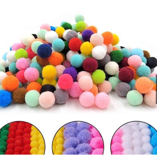 Sét 20 quả bông Pompom làm đồ handmade ngọc thịnh