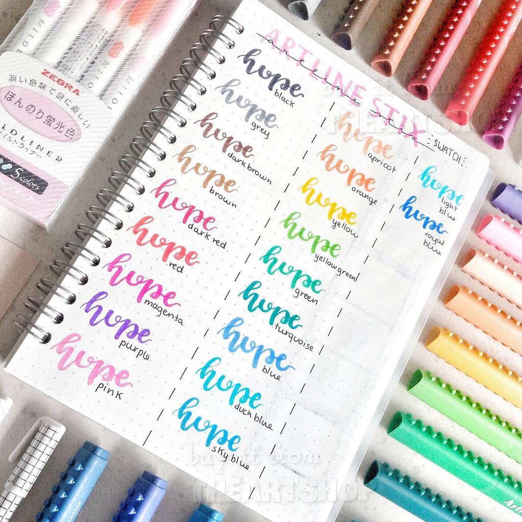 Bút đầu cọ thư pháp artline stix brush marker etx-f