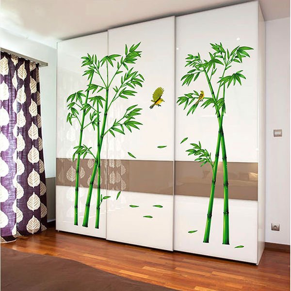 DECAL DÁN TƯỜNG TẾT BỤI TRÚC VÀ ĐẦM SEN TO
