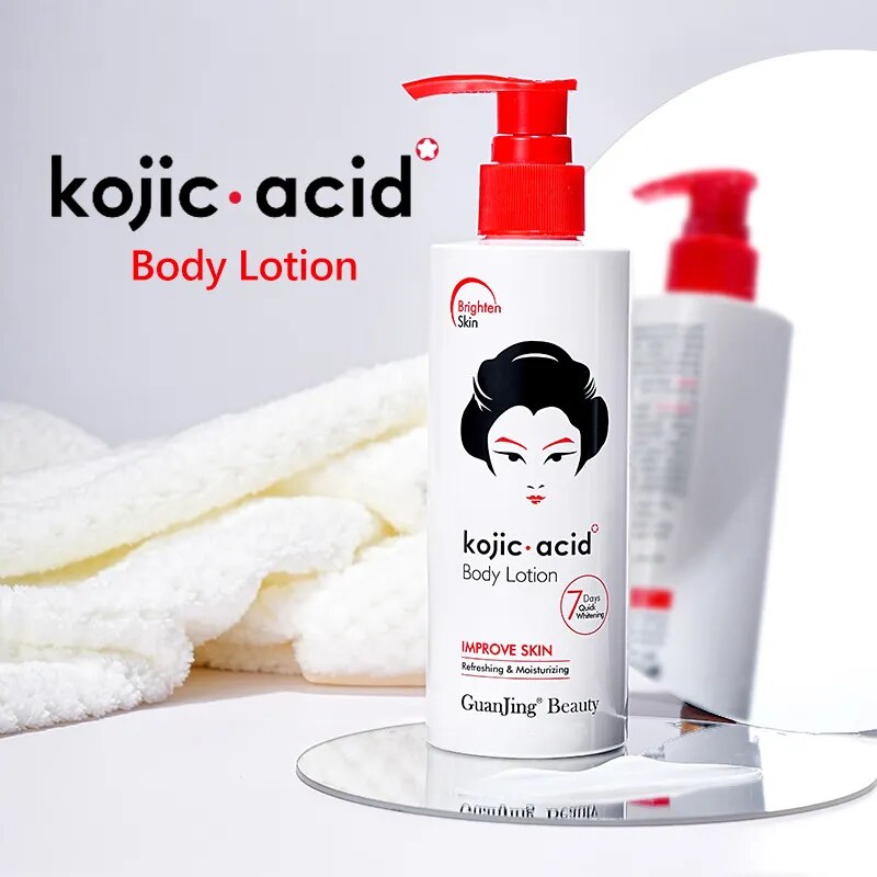 Kojic acid Whitening Skin Lightening Body Lotion Bleaching Cream Retinol A & Vitamin E Dark Spot Treatment for Women 230ml