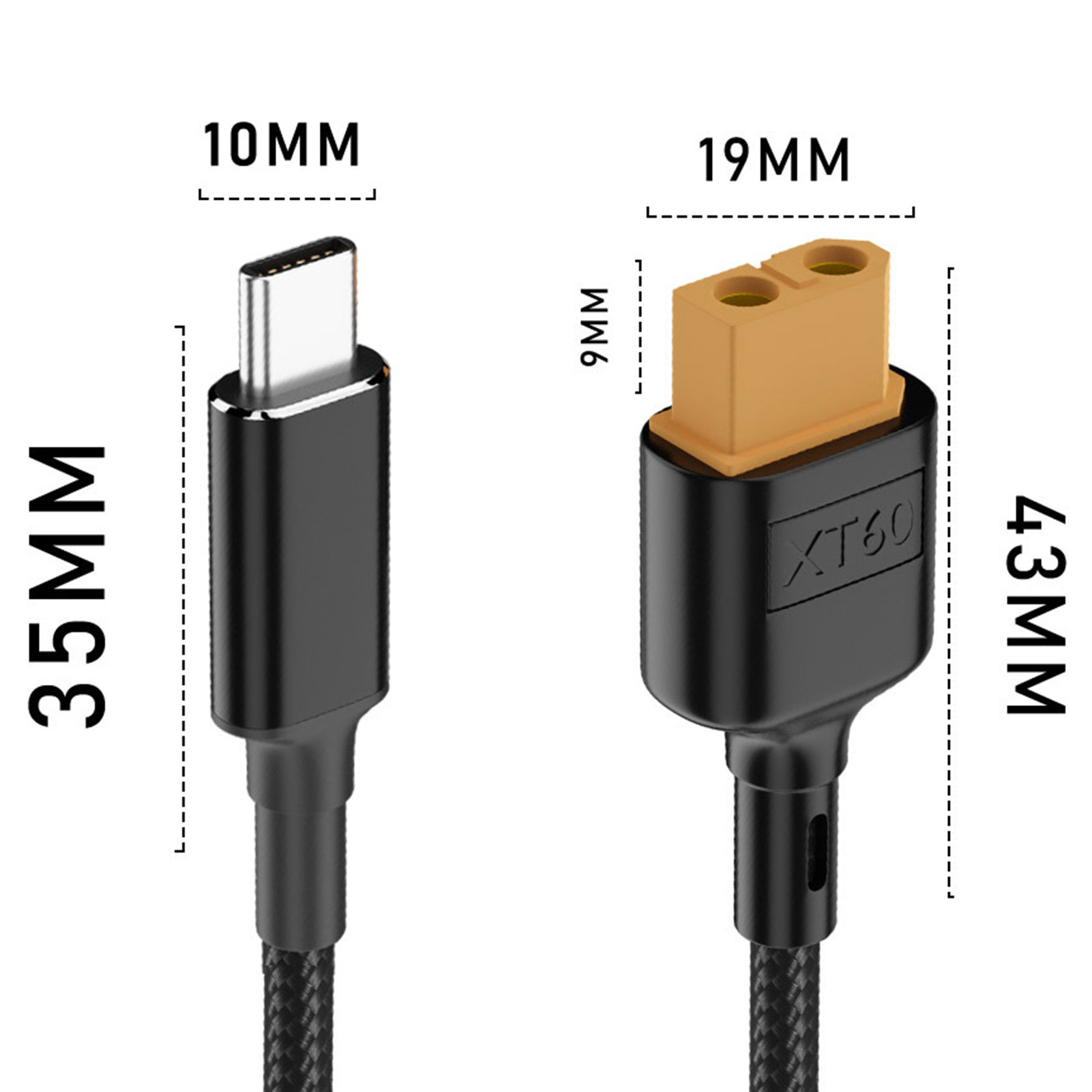 Data Cable High-speed Charging Cable Fast Charging Cable Adapter Type-c to Xt60 100w Power Charger Extension Cord