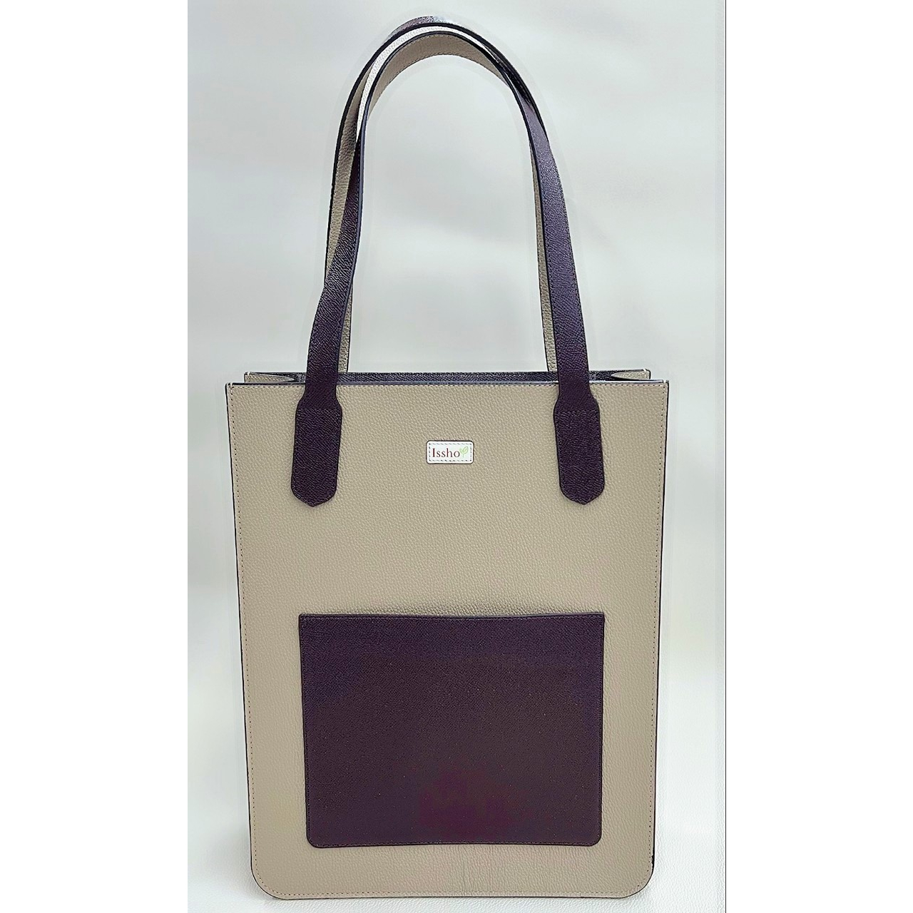 Túi tote xách Laptop Da thật phối 2 màu