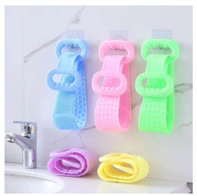 Dây Tắm Chà Lưng 2 mặt Bằng Silicone mẫu mới(giao màu ngẫu nhiên)
