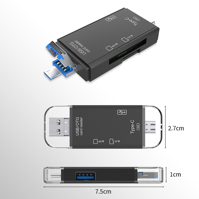 Usb micro sd/tf card reader usb 2.0 mini mobile phone memory card reader high speed usb adapter for laptop accessories