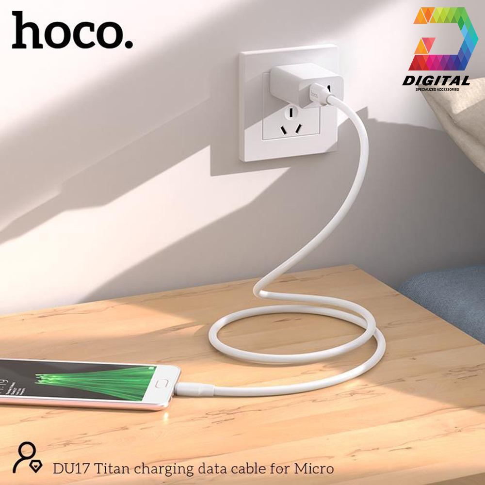 Cáp Sạc Nhanh Hoco DU17 Chính Hãng Dài 1 Mét ( iPhone, Type C, Micro )