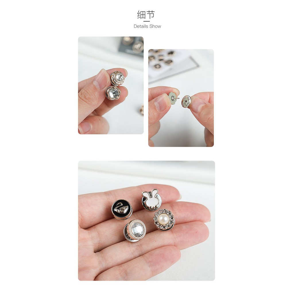 Set 10 Ghim Cài Mini Siêu Dễ Thương