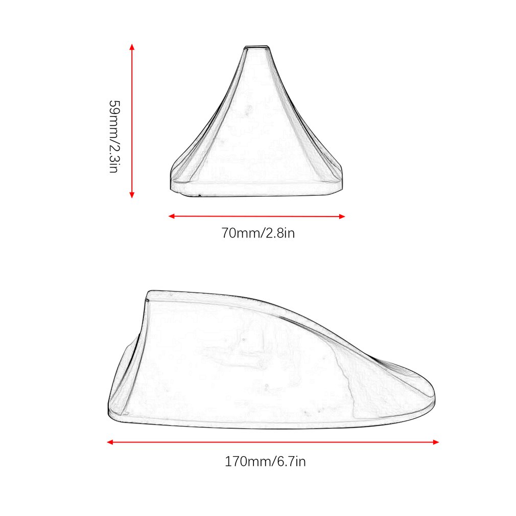 Universal Car Shark Antenna Auto Exterior Roof Shark Fin Antenna Signal Protective Aerial Car Styling.
