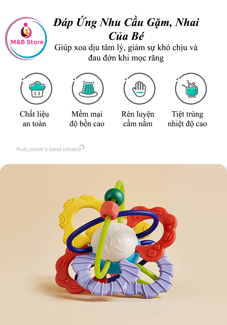 Lục Lạc Gặm Nướu Manhattan Cao Su Mềm - KUB