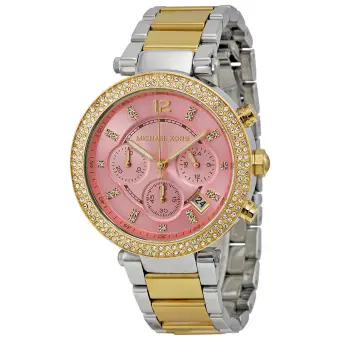 michael kors pink dial watch